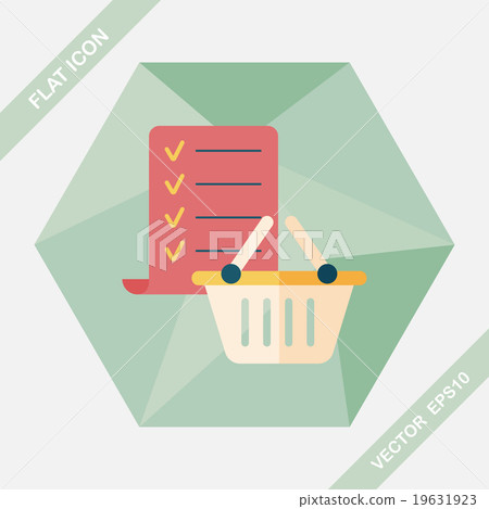 shopping list flat icon with long shadow,eps10 shopping list flat icon with long shadow,eps10 19631923