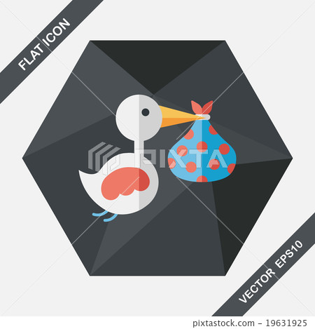 bird and baby flat icon with long shadow,eps10 bird and baby flat icon with long shadow,eps10 19631925