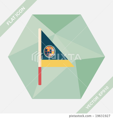 Flag flat icon with long shadow Flag flat icon with long shadow 19631927