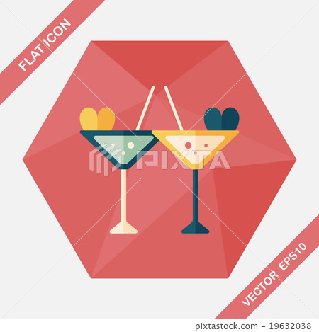 wedding champagne flat icon with long shadow,eps10 wedding champagne flat icon with long shadow,eps10 19632038
