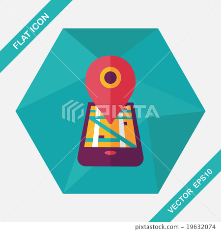 Navigation concept flat icon with long shadow Navigation concept flat icon with long shadow 19632074