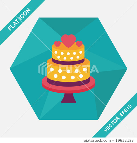 wedding cake flat icon with long shadow,eps10 wedding cake flat icon with long shadow,eps10 19632182