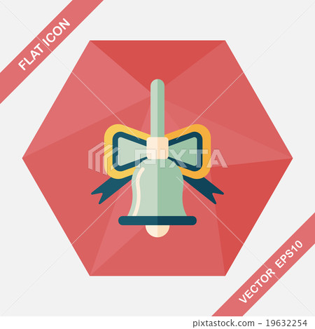 Christmas bells flat icon with long shadow,eps10 Christmas bells flat icon with long shadow,eps10 19632254