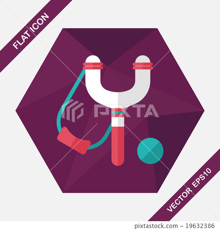 slingshot flat icon with long shadow,eps10 19632386