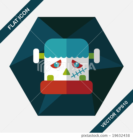 Frankenstein flat icon with long shadow,eps10 Frankenstein flat icon with long shadow,eps10 19632438