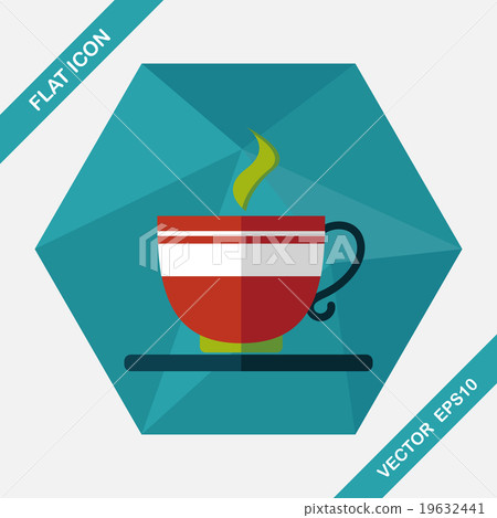 coffee flat icon with long shadow,eps10 coffee flat icon with long shadow,eps10 19632441