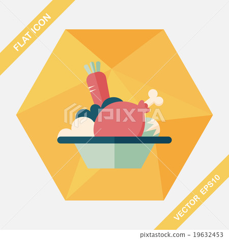 Salad flat icon with long shadow,eps10 Salad flat icon with long shadow,eps10 19632453