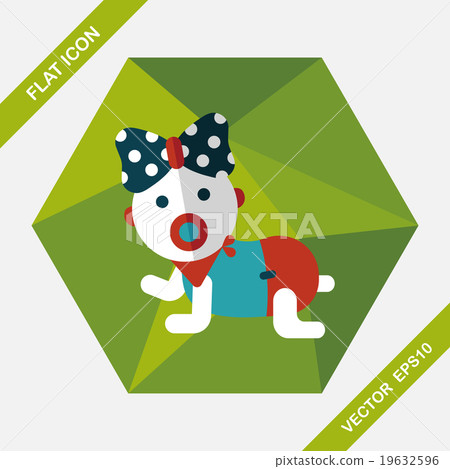 baby rattle flat icon with long shadow,eps10 baby rattle flat icon with long shadow,eps10 19632596