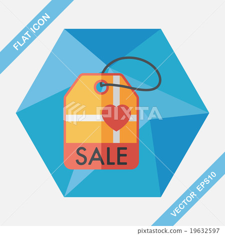 Valentine's Day SALE flat icon with long shadow,eps10 19632597