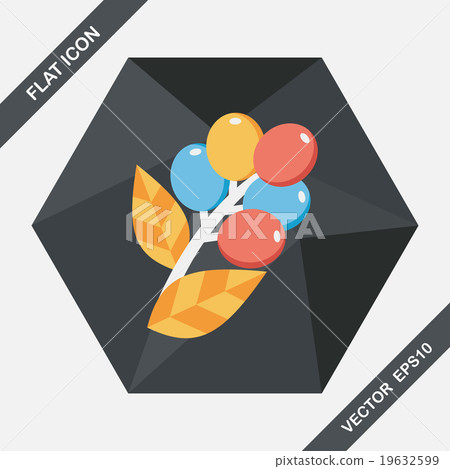 coffee fruit flat icon with long shadow,eps10 19632599