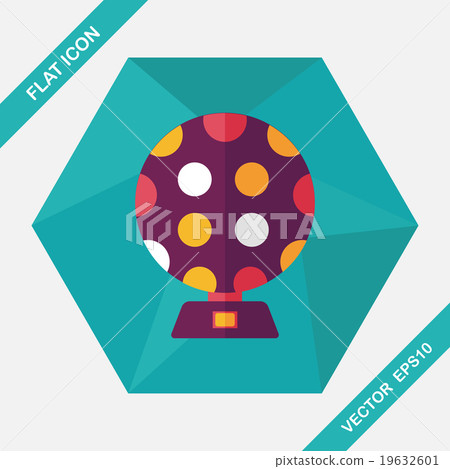 disco lights flat icon with long shadow,eps10 disco lights flat icon with long shadow,eps10 19632601