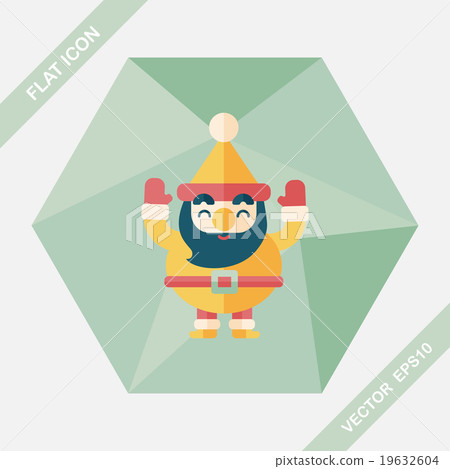 Santa Claus flat icon with long shadow, eps10 19632604