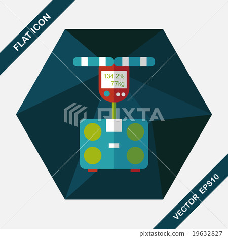 Weight scale flat icon with long shadow,eps10 - Stock Illustration ...
