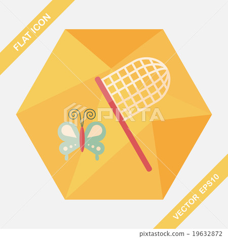 butterfly net flat icon with long shadow,eps10 butterfly net flat icon with long shadow,eps10 19632872