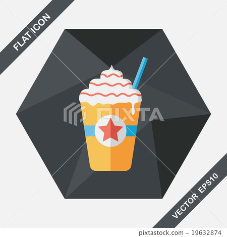 frappucino flat icon with long shadow,eps10 frappucino flat icon with long shadow,eps10 19632874