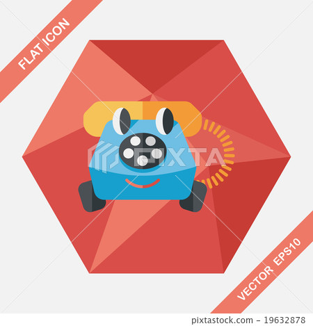 toy phone flat icon with long shadow,eps10 toy phone flat icon with long shadow,eps10 19632878