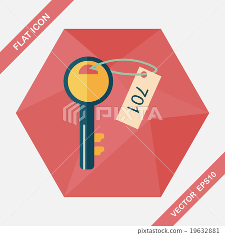 hotel key flat icon with long shadow,eps10 hotel key flat icon with long shadow,eps10 19632881