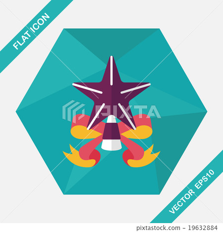 Christmas star flat icon with long shadow,eps10 Christmas star flat icon with long shadow,eps10 19632884