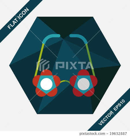 flower glasses flat icon with long shadow,eps10 flower glasses flat icon with long shadow,eps10 19632887