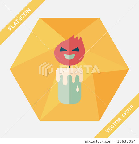 halloween candle flat icon with long shadow,eps10 halloween candle flat icon with long shadow,eps10 19633054