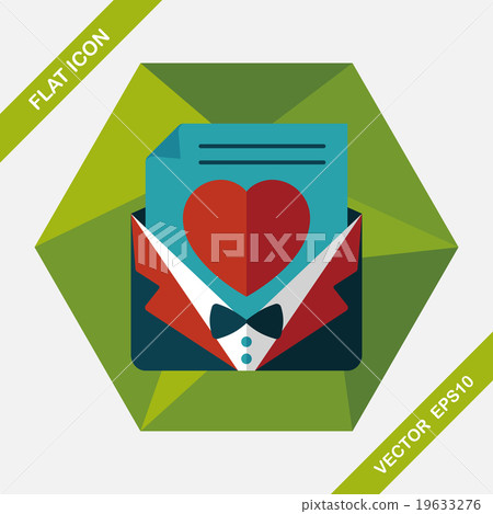 wedding invitation flat icon with long shadow,eps10 wedding invitation flat icon with long shadow,eps10 19633276