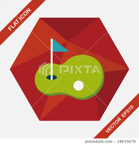golf flat icon with long shadow,eps10 golf flat icon with long shadow,eps10 19633670