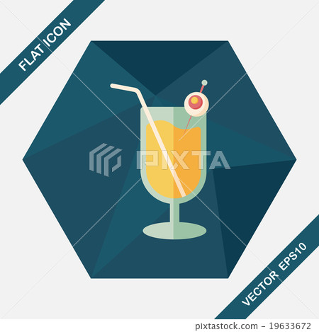 Halloween cocktail flat icon with long shadow,eps10 Halloween cocktail flat icon with long shadow,eps10 19633672