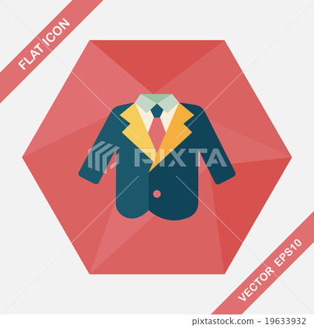 wedding grom suit flat icon with long shadow,eps10 19633932