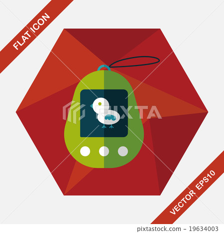 pocket pet flat icon with long shadow,eps 10 pocket pet flat icon with long shadow,eps 10 19634003