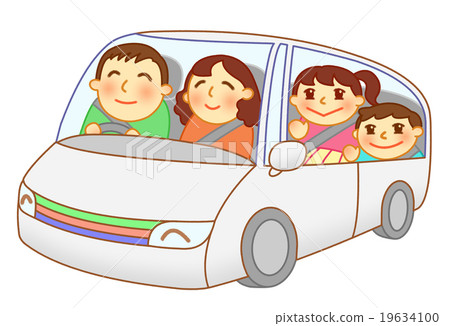 Family trip (car) - Stock Illustration [19634100] - PIXTA