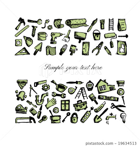 Repair home background, sketch for your design 19634513