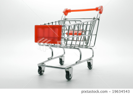 Empty shopping cart, side view Empty shopping cart, side view 19634543
