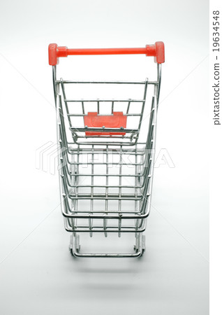 Empty shopping cart, side view Empty shopping cart, side view 19634548