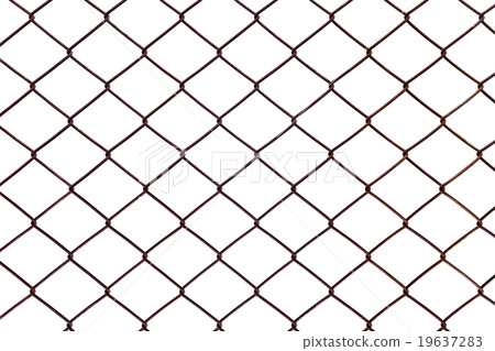 Steel mesh rusty isolated on white background. 19637283