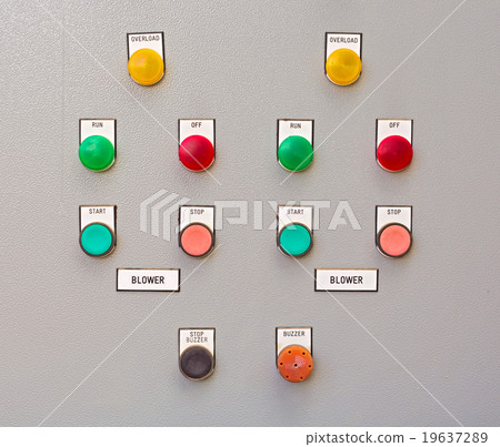 Close-up Control panel of manufacturing in factory 19637289