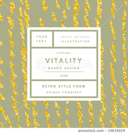 Vintage logo in frame 19638929