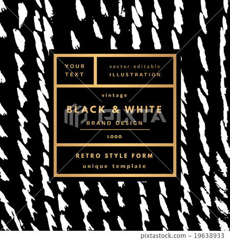 Vintage logo in frame 19638933