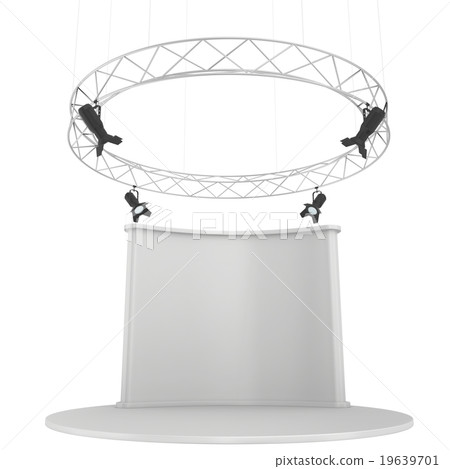 Blank exhibition stand. Isolated on white Blank exhibition stand. Isolated on white 19639701