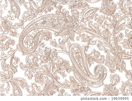 Paisley pattern on white background Paisley pattern on white background 19639995