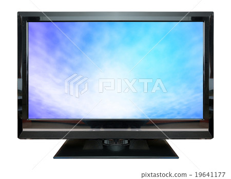 LCD Television monitor isolated white background. LCD Television monitor isolated white background. 19641177
