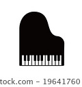 Piano simple icon 19641760