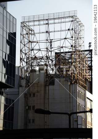 Outdoor advertising signboard, steel frame for installation 19642113