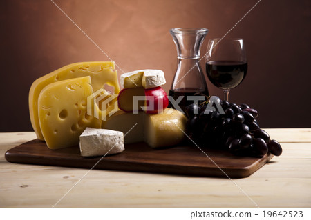 Background of fresh cheese, saturated ambient Background of fresh cheese, saturated ambient 19642523