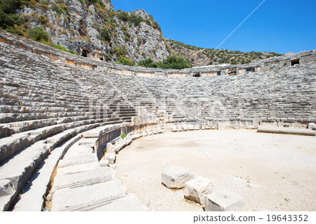 Ancient amphitheater in Myra, Turkey 19643352