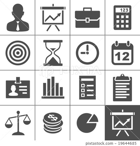 Business icons set - Simplus series Business icons set - Simplus series 19644685