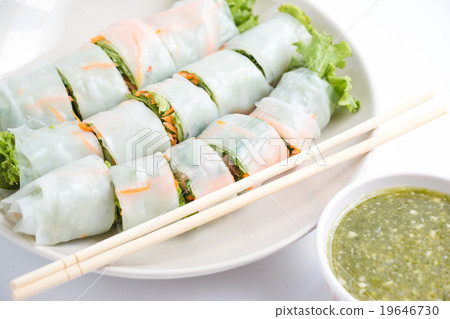 Thai noodle with spicy sauce. clean, healthy food 19646730