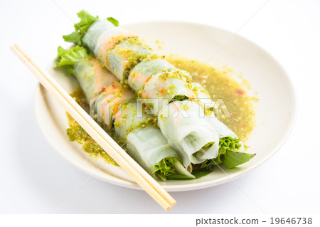 Thai noodle with spicy sauce. clean, healthy food Thai noodle with spicy sauce. clean, healthy food 19646738