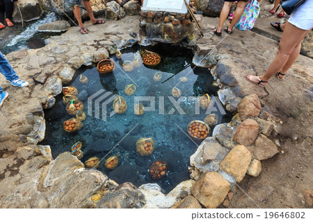 boile eggs in the hot water spring boile eggs in the hot water spring 19646802