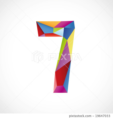 Varicolored number 7 Varicolored number 7 19647033