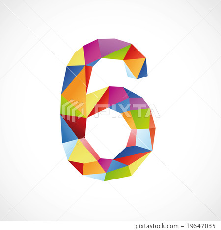 Varicolored number 6 Varicolored number 6 19647035
